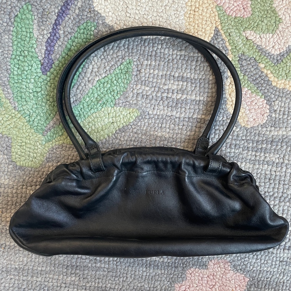 Furla Black Leather Shoulder Bag